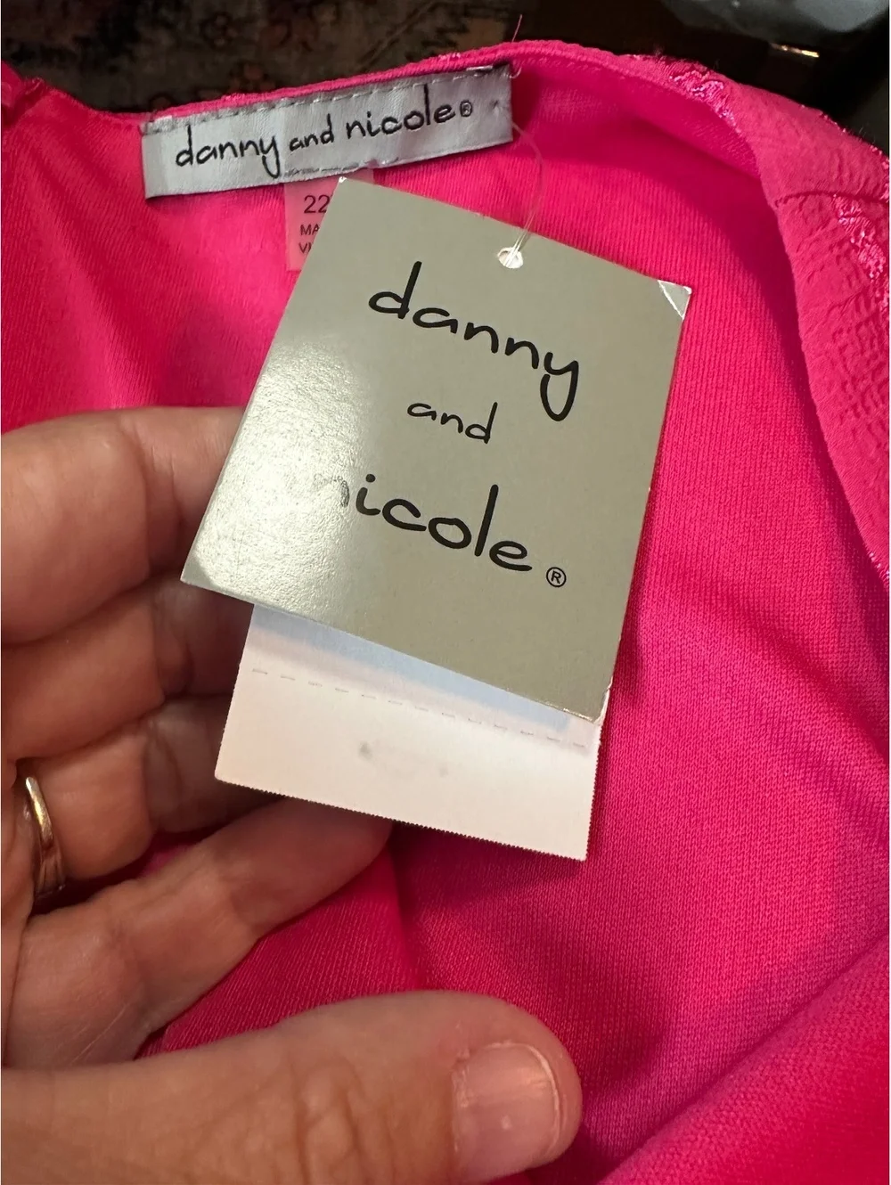 Danny and Nicole Pink Lined Dress Size 22W - Picture 5 of 6